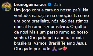 JOGADOR DO BRASIL LOUVAM A DEUS APÓS VITÓRIA CONTRA JAPÃO: "OBRIGADO JESUS" 5 brunoguimaraes