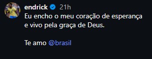 JOGADOR DO BRASIL LOUVAM A DEUS APÓS VITÓRIA CONTRA JAPÃO: "OBRIGADO JESUS" 4 endrick